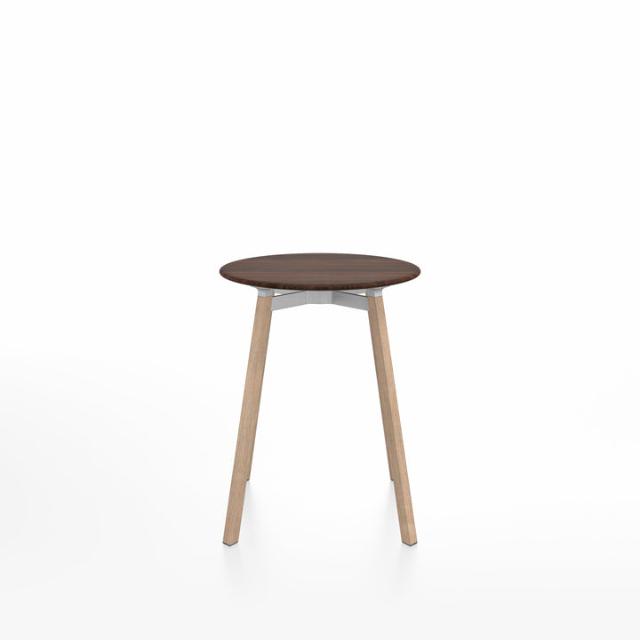 Emeco SU® Round Café Table – 24" | Black Anodized Aluminum Base by Nendo