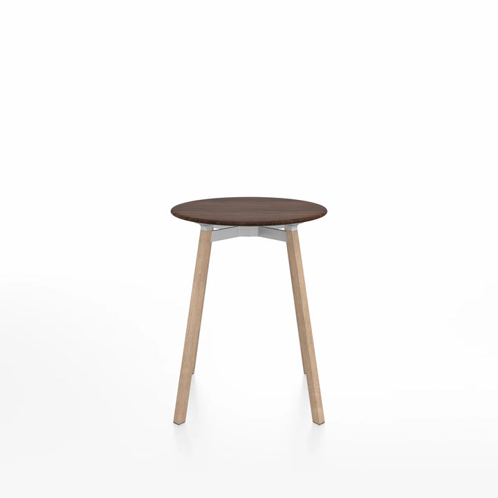 Emeco SU® Round Café Table – 24" | Black Anodized Aluminum Base by Nendo