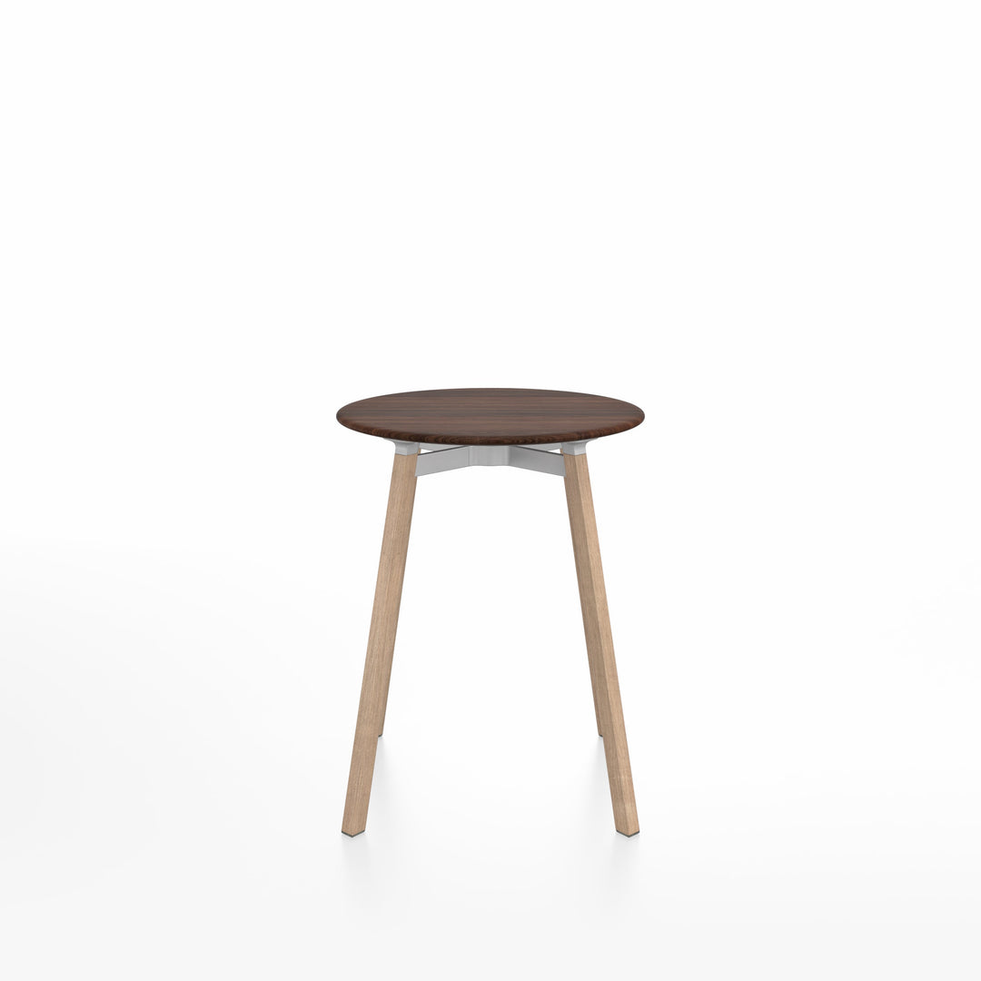 Emeco SU® Round Café Table – 24" | Clear Anodized Aluminum Base by Nendo