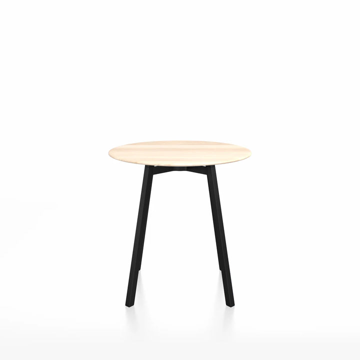 Emeco SU® Round Café Table – 36" | Black Anodized Aluminum Base by Nendo