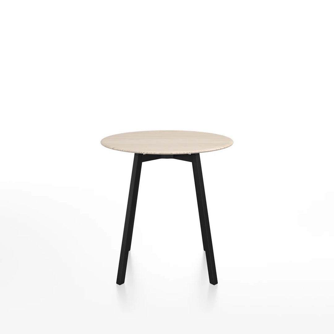 Emeco SU® Round Café Table – 36" | Black Anodized Aluminum Base by Nendo