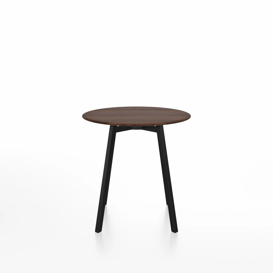 Emeco SU® Round Café Table – 36" | Black Anodized Aluminum Base by Nendo