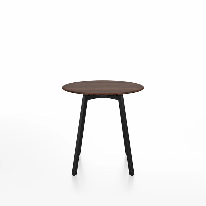 Emeco SU® Round Café Table – 36" | Black Anodized Aluminum Base by Nendo