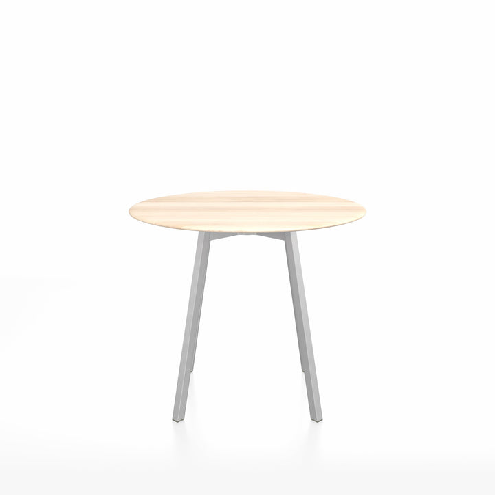 Emeco SU® Round Café Table – 36" | Clear Anodized Aluminum Base by Nendo