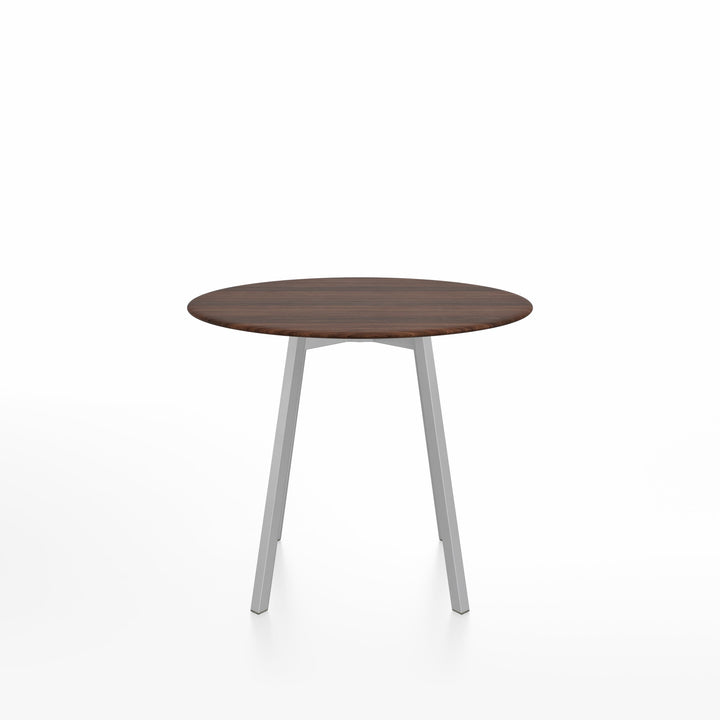 Emeco SU® Round Café Table – 36" | Clear Anodized Aluminum Base by Nendo