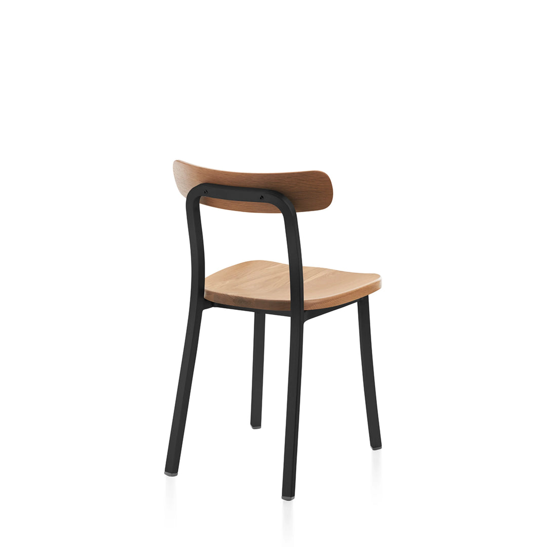 Emeco Black Powder Coated Utility Side Chair by Jasper Morrison