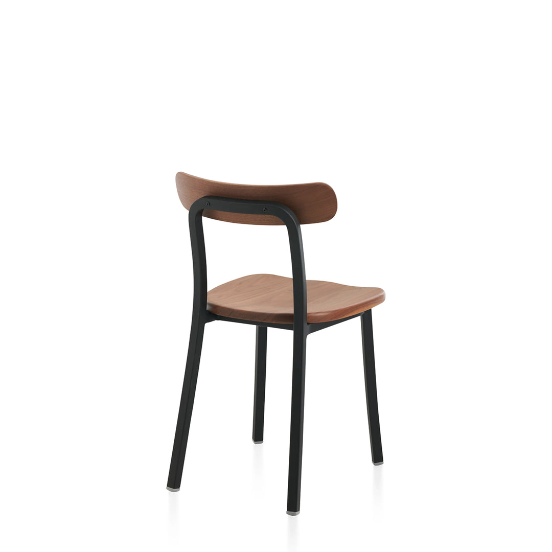 Emeco Black Powder Coated Utility Side Chair by Jasper Morrison