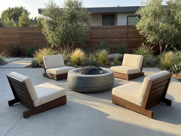 Concrete Cornhole Co. Tumbler 48" Wood-Burning Concrete Fire Pit