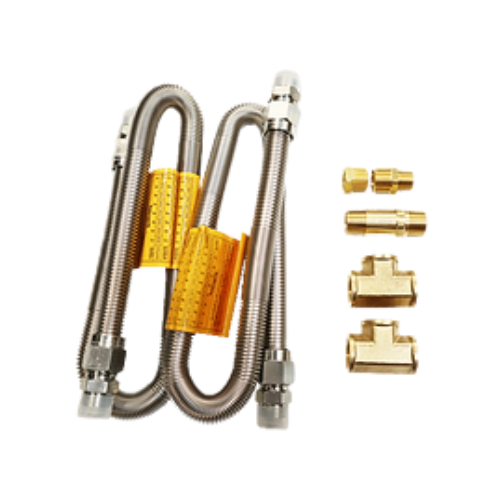 Mercury Ignition Dual Flex Line Kit – 36" Gas Hose Kit (Up to 250K BTU)