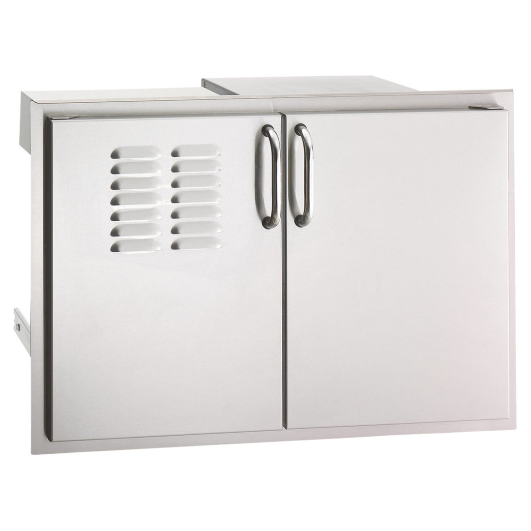 Fire Magic - Select | Double Access Doors with Dual Drawers & Tank Tray, Louvers - Closed