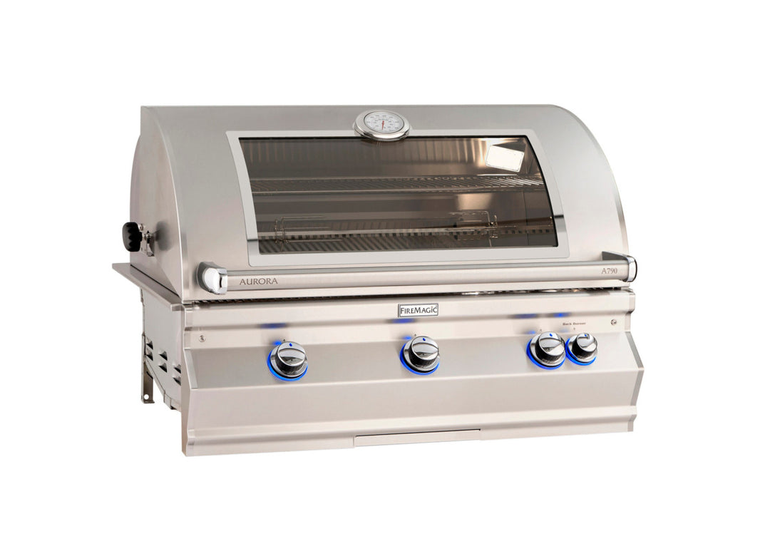 Fire Magic - 35” x 115” Contemporary Pre-Fab Grill Island Bundle with Double Drawer Cut-out - Custom BBQ Island
