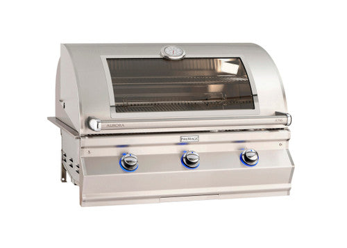 Fire Magic - 35” x 115” Contemporary Pre-Fab Grill Island Bundle with Refrigerator Cut-out - Custom BBQ Island