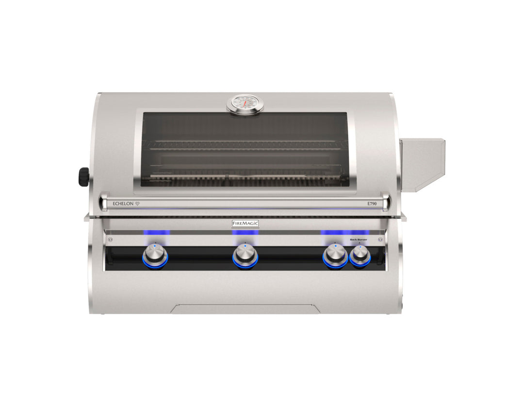 Fire Magic - 35” x 115” Contemporary Pre-Fab Grill Island Bundle with Refrigerator Cut-out - Custom BBQ Island