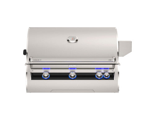 Fire Magic - 35” x 115” Contemporary Pre-Fab Grill Island Bundle with Refrigerator Cut-out - Custom BBQ Island