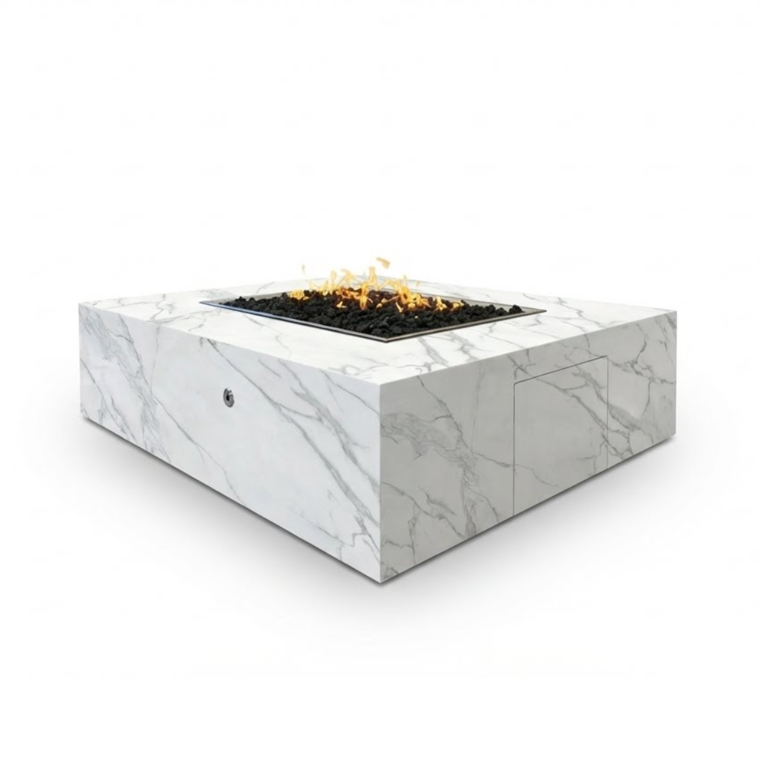 COOKE Famosa Fire Pit Table 60" x 72" x 18" - Stone Top