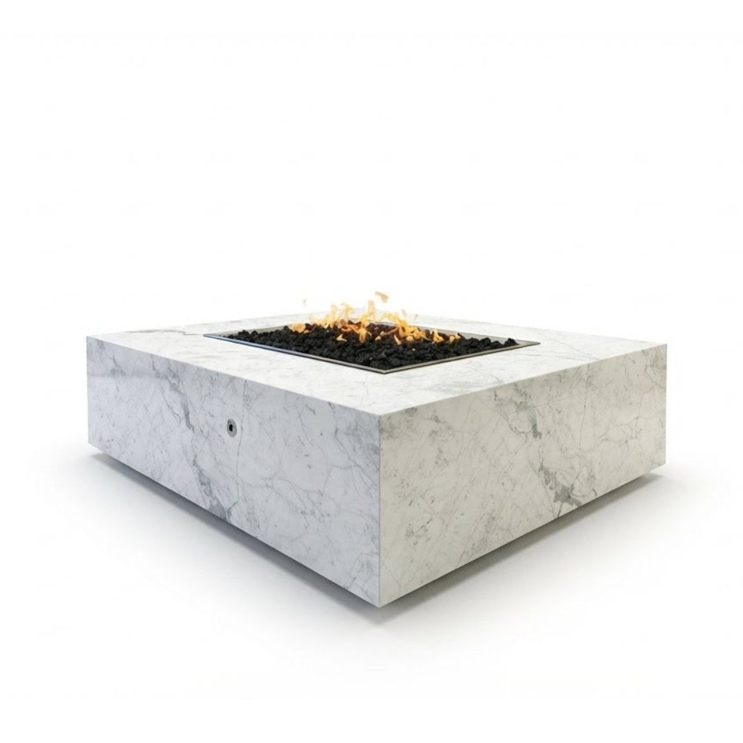 COOKE Famosa Fire Pit Table 60" x 72" x 18" - Stone Top