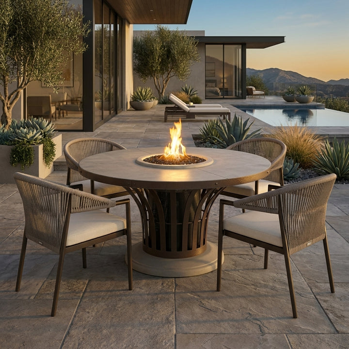 American Fyre Designs - Fiesta - Dining Height Firetable