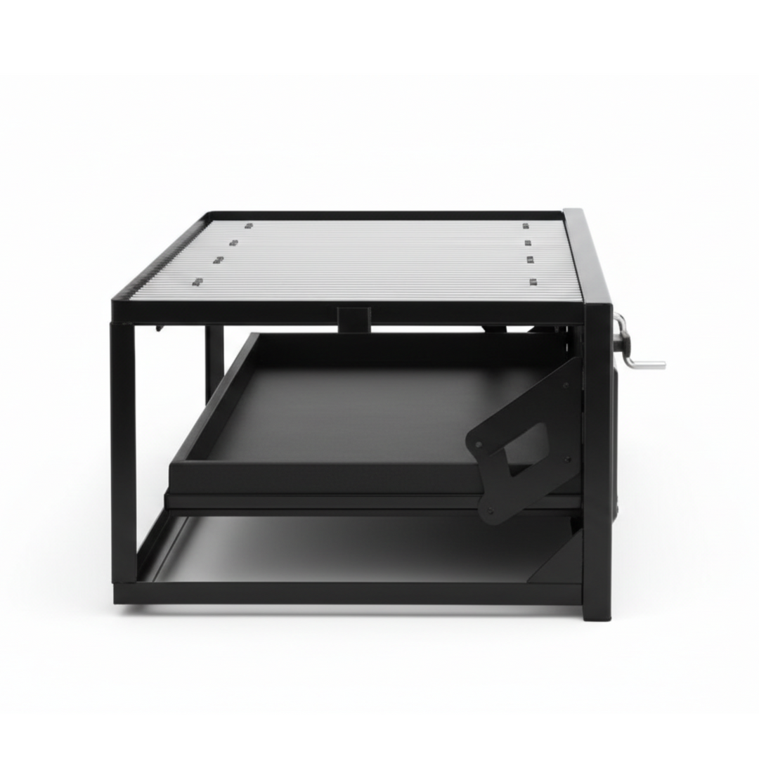 24" Lift-A-Fire Built-In Charcoal Grill – Adjustable Height Outdoor Grill System