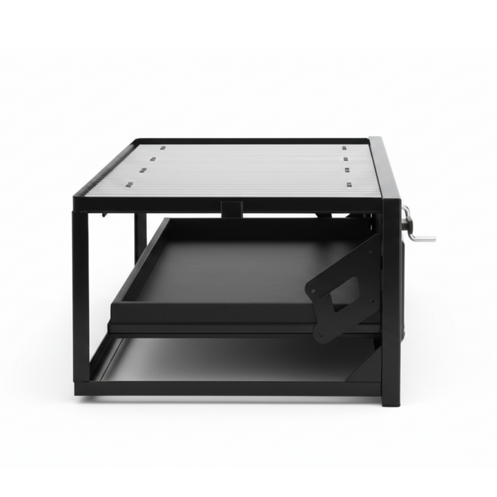 24" Lift-A-Fire Built-In Charcoal Grill – Adjustable Height Outdoor Grill System