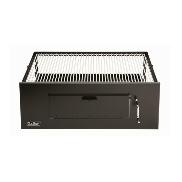 24" Lift-A-Fire Built-In Charcoal Grill – Adjustable Height Outdoor Grill System