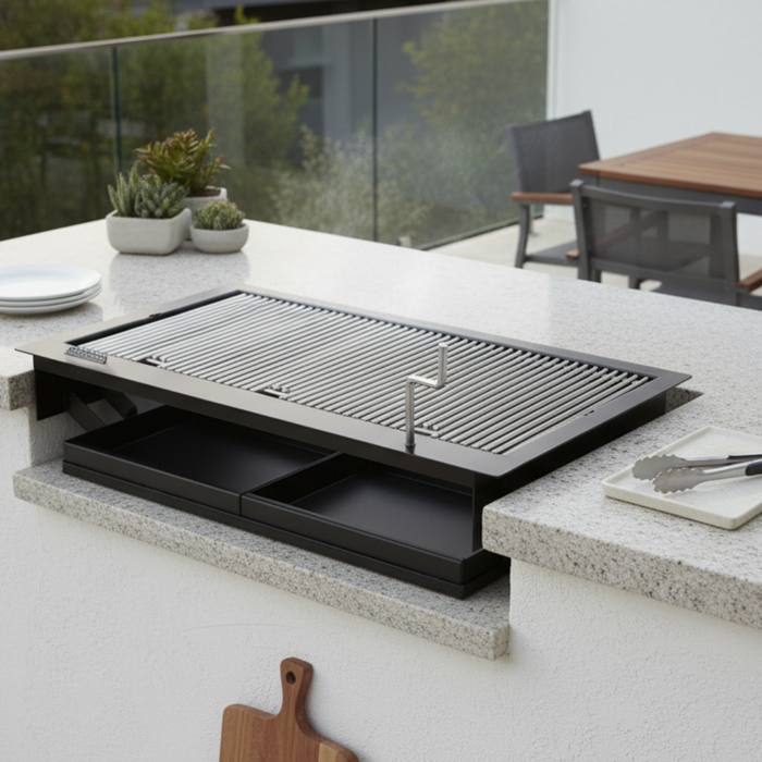 30" Drop-In Charcoal Grill – Firemaster Built-In Outdoor Grill