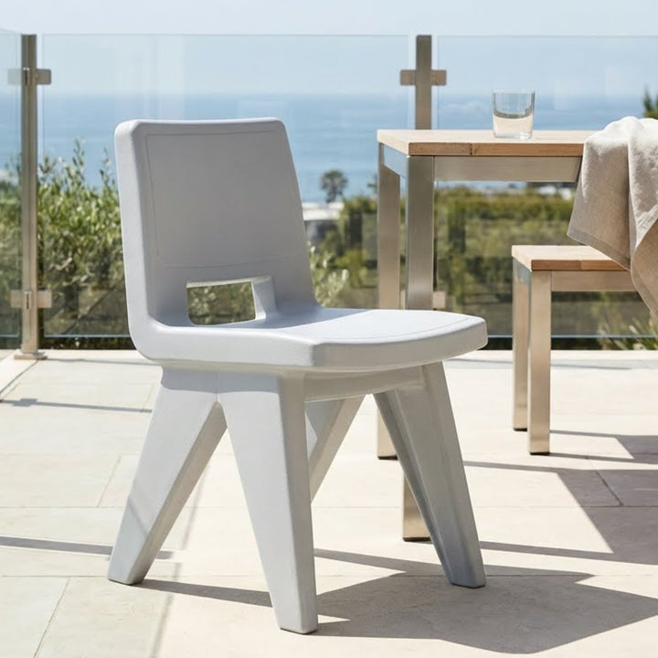 Fresco Dining Chair - Modern Outdoor Dining Chair in Marine-Grade Polyethylene for Patio, Deck & Garden