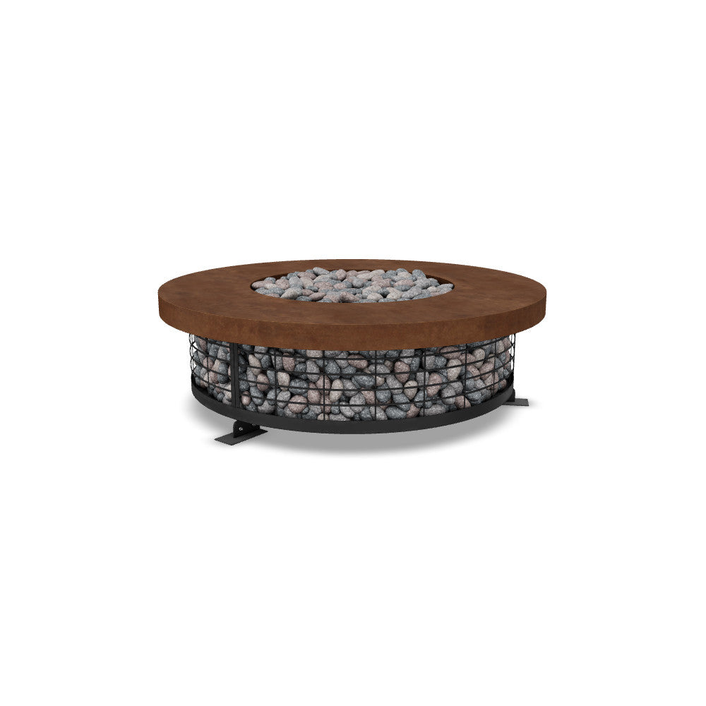 Fuego 54" Round Fire Table with PH Ignite Electronic Ignition – Handcrafted Patina Finish (Propane or Natural Gas)