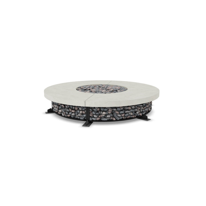 Fuego 89" Large Round Fire Table with PH Ignite Electronic Ignition – Handcrafted Patina Finish (Propane/Natural Gas)