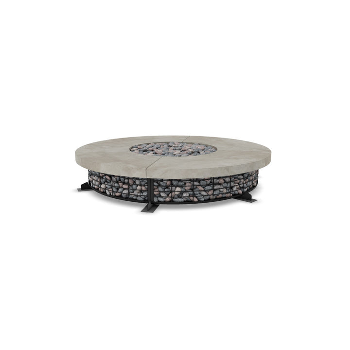 Fuego 89" Large Round Fire Table with PH Ignite Electronic Ignition – Handcrafted Patina Finish (Propane/Natural Gas)
