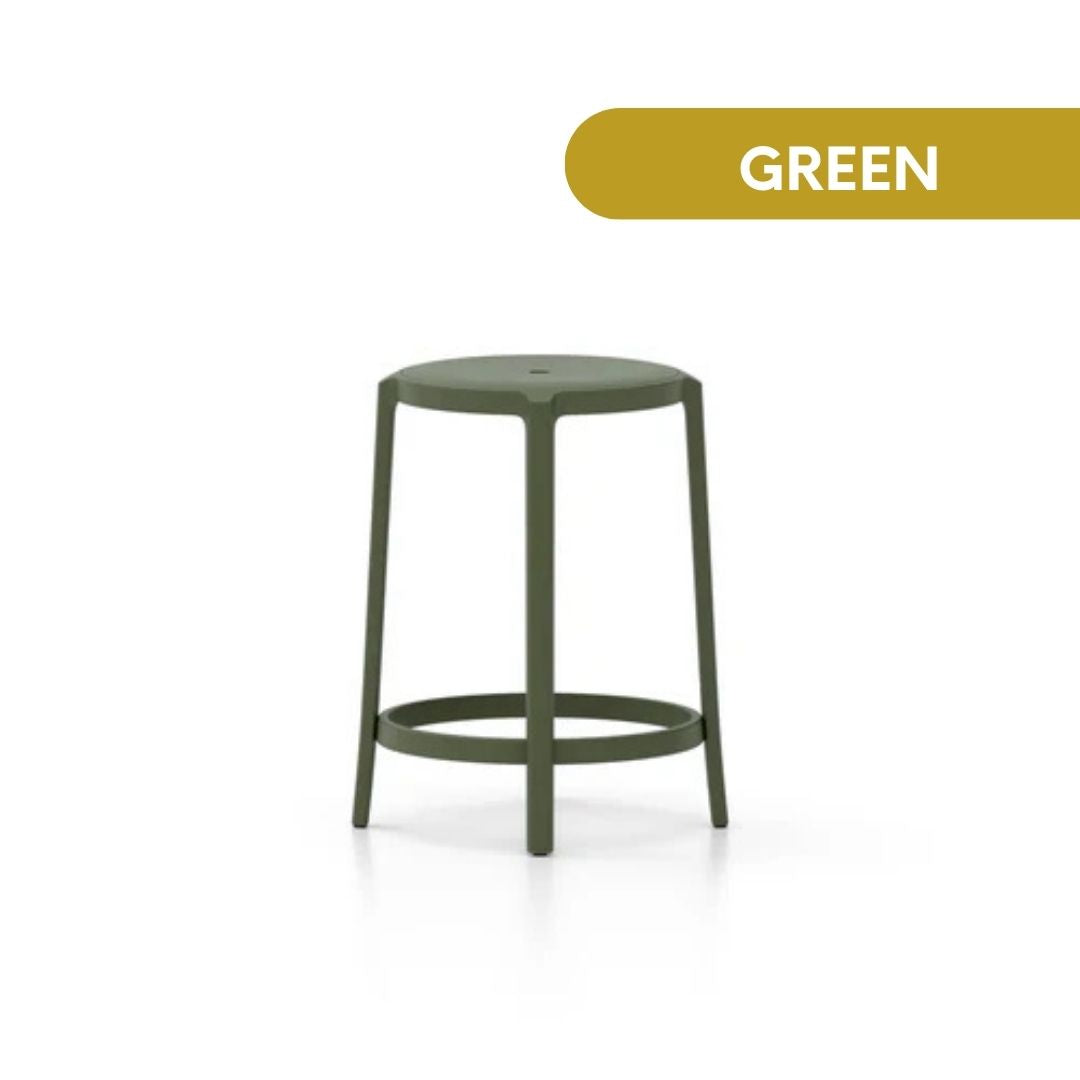 Emeco On & On Stool, Recycled Plastic Seat by Edward Barber & Jay Osgerby