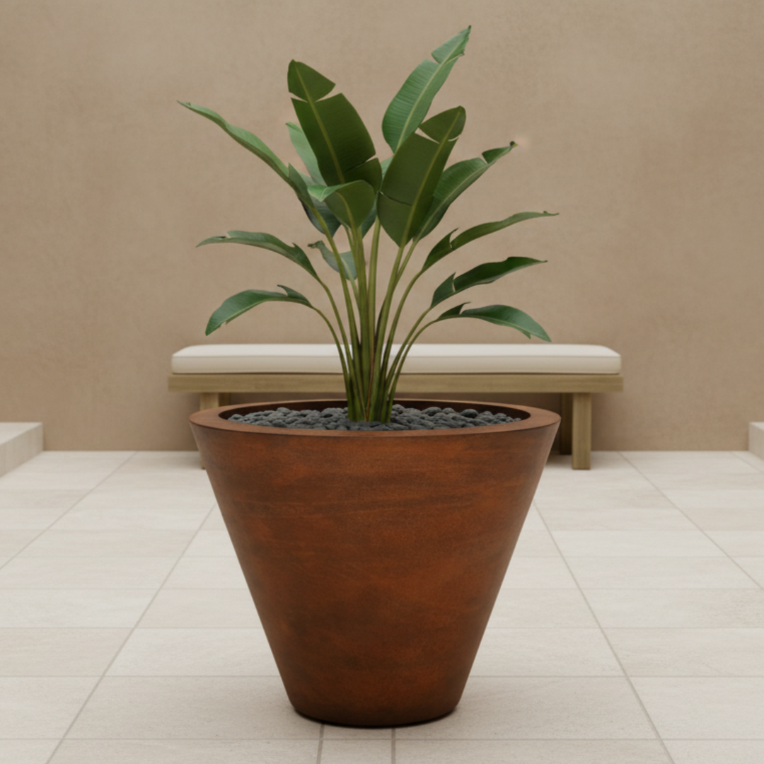Geo Round Planter 36X30