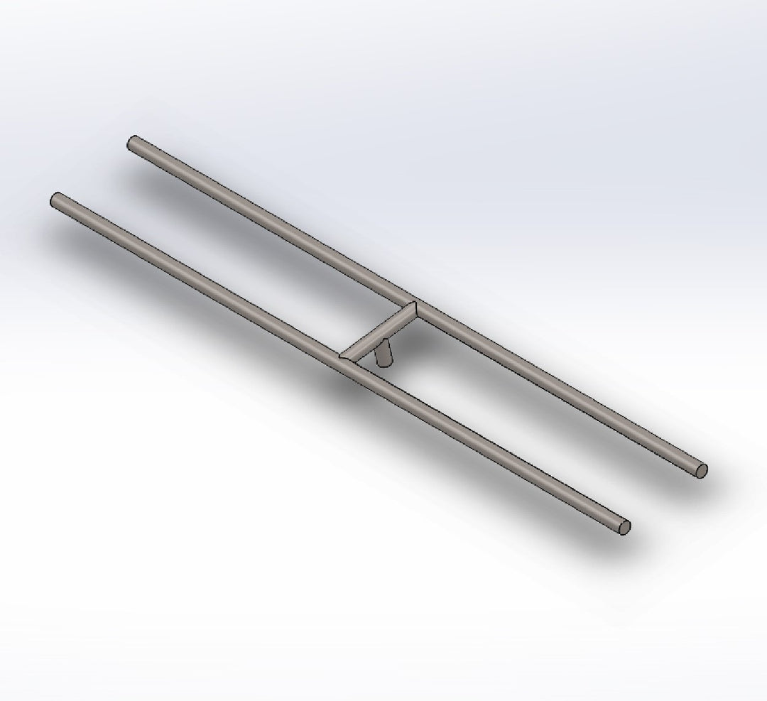 fire pit h shaped burner bottom feed