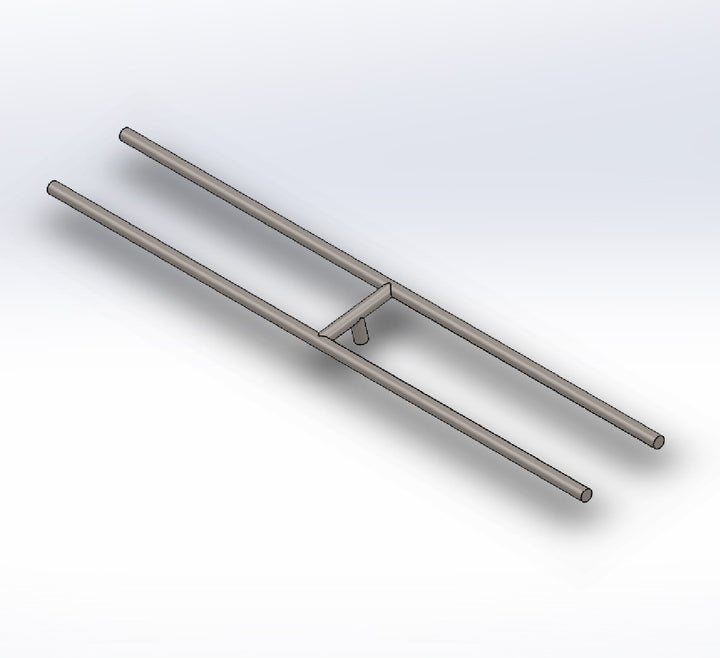 fire pit h shaped burner bottom feed