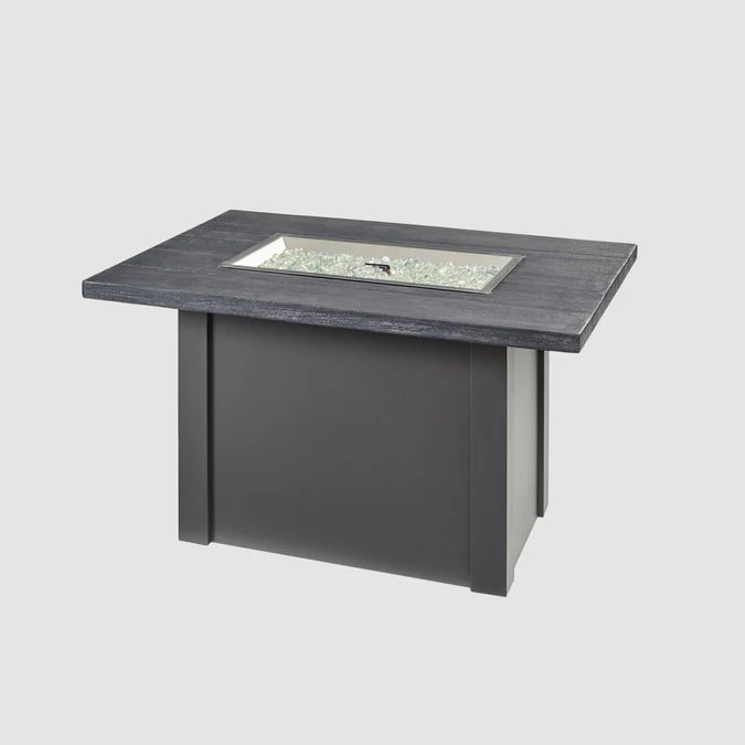 Outdoor GreatRoom Havenwood 44" Driftwood Gas Fire Pit Table – Graphite Grey Base