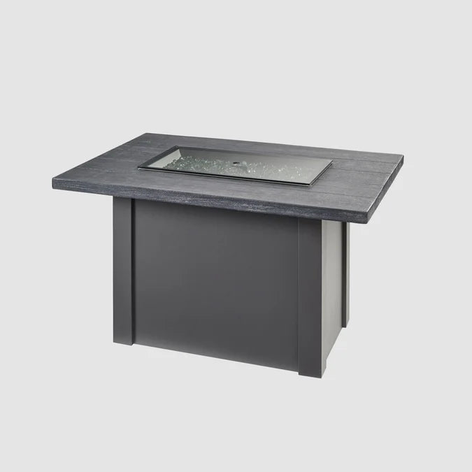 Outdoor GreatRoom Havenwood 44" Driftwood Gas Fire Pit Table – Graphite Grey Base