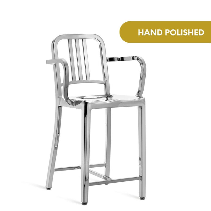 Emeco 1006 Navy Stool with Arms®
