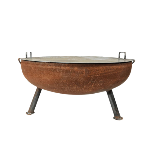 Heirloom Steel Fire Bowl 36" - Modern 36-Inch Outdoor Steel Fire Pit Bowl for Wood-Burning Fires & Backyard Gatherings