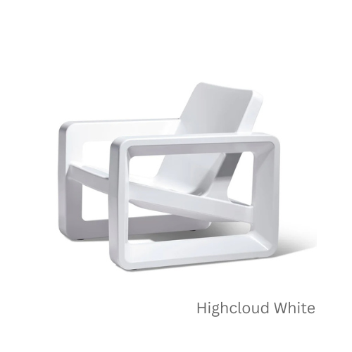 Deck Lounge Chair - Modern Outdoor Resin Lounge Chair for Pool Ledges, Patios & Fire Pits