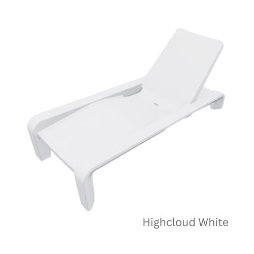 Deck Chaise Lounge – Modern In-Pool Chaise with Optional Sunbrella® Cushion, Pillow & 2" Risers