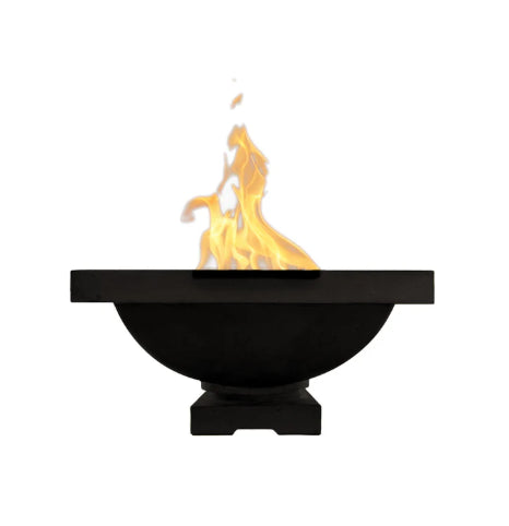 Ibiza Fire Bowl – 31" Pedestal Concrete Outdoor Fire Pit (65,000 BTUs, Natural Gas or Propane)