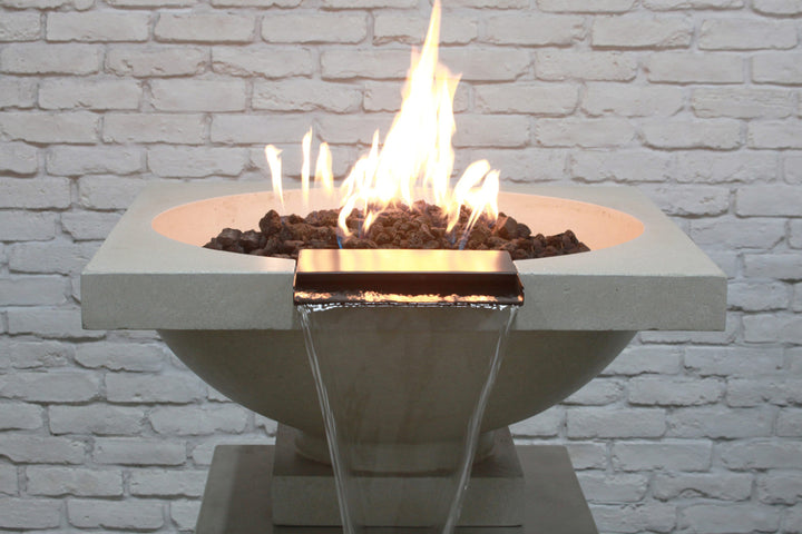 Ibiza Fire Bowl – 31" Pedestal Concrete Outdoor Fire Pit (65,000 BTUs, Natural Gas or Propane)