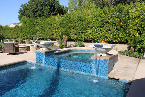 Ibiza Fire Bowl – 31" Pedestal Concrete Outdoor Fire Pit (65,000 BTUs, Natural Gas or Propane)