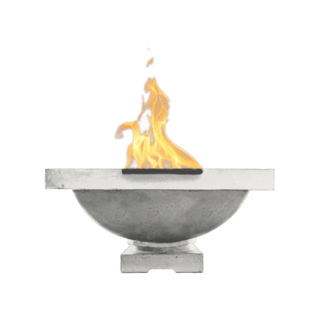 Ibiza Water Bowl – 31" Pedestal Concrete Outdoor Water Feature with 11" Scupper