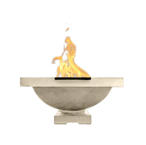 Ibiza Water Bowl – 31" Pedestal Concrete Outdoor Water Feature with 11" Scupper