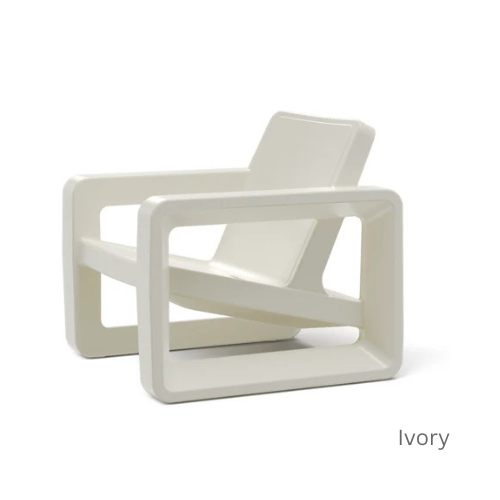 Deck Lounge Chair - Modern Outdoor Resin Lounge Chair for Pool Ledges, Patios & Fire Pits