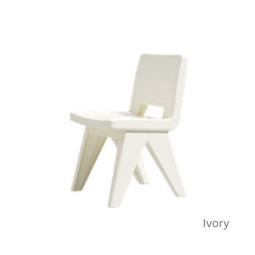 Fresco Dining Chair - Modern Outdoor Dining Chair in Marine-Grade Polyethylene for Patio, Deck & Garden