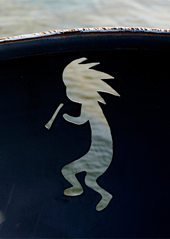 Kokopelli Lizard Steel Fire Pit