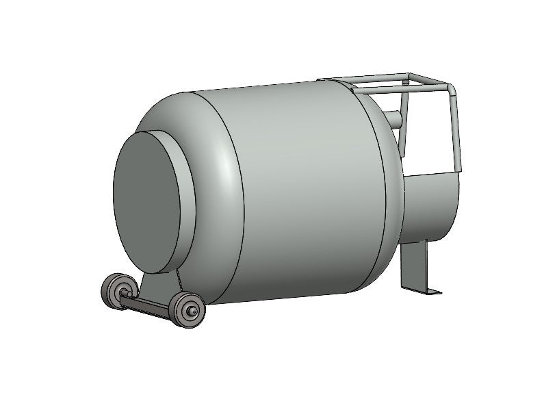 Horizontal Propane tank wheel on tank