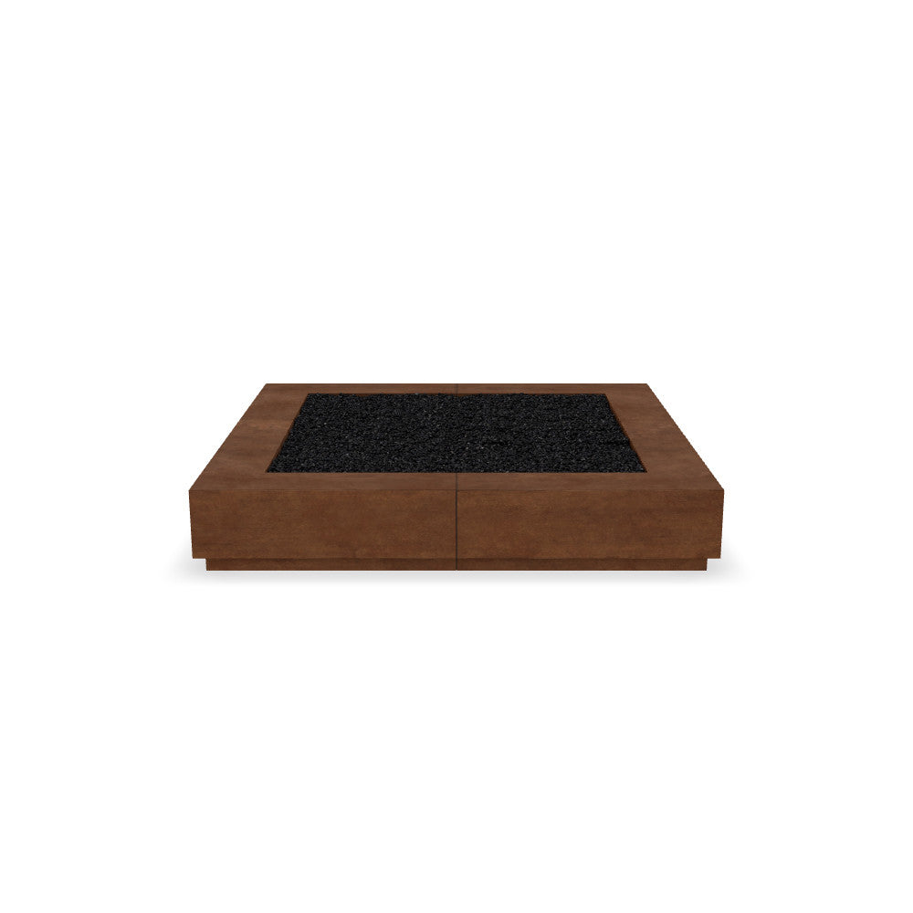 Largo 72" Extra Large Square Fire Table – Handcrafted Patina Finish (Propane or Natural Gas)