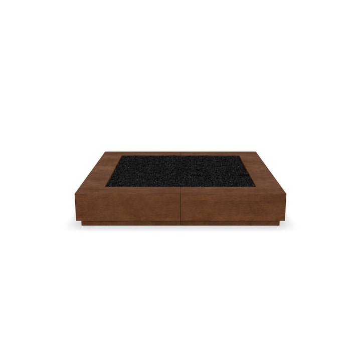 Largo 72" Extra Large Square Fire Table – Handcrafted Patina Finish (Propane or Natural Gas)